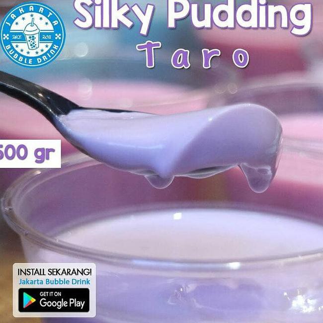 

u9f1 bubuk silky pudding taro 500gr - jakarta bubble drink - powder minuman 4ry1