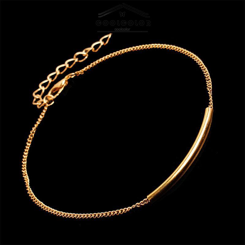 COD✨Gelang Kaki Vintage Fashion Metal U Tube Anklet Beach Summer Alloy Anklet Fashion Import  Aksesoris Pria Wanita