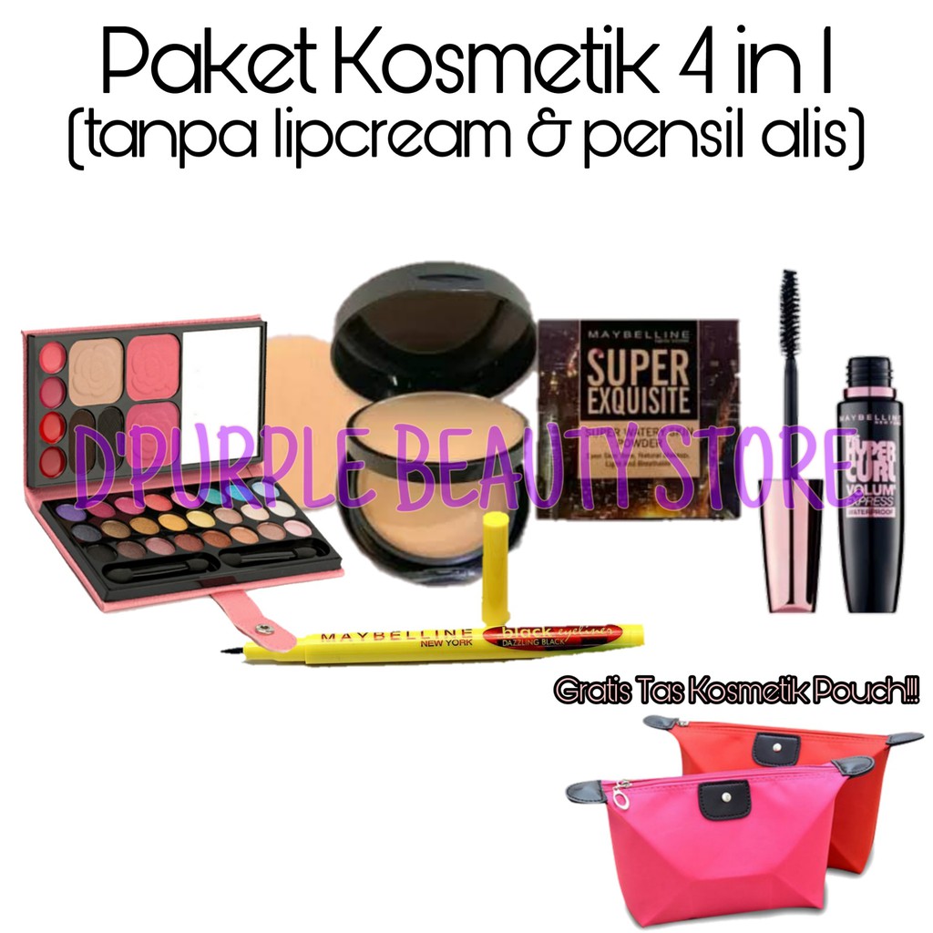 Paket Kosmetik Maybelline Lengkap Murah 4 in 1 -Paket Make Up Maybelline Wanita Lengkap Murah 4 in 1