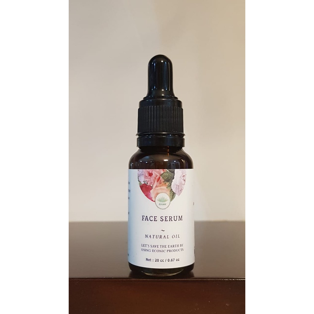 Serum Wajah Alami ECONIC 20 mL | Face Serum Perawatan Kulit Organik untuk Wajah Cerah