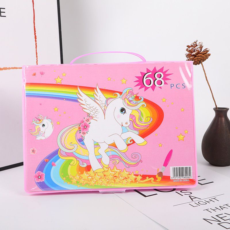 Ready Crayon set 68 pcs| Krayon mewarnai anak |Cat lukis menggambar mewarnai anak 68 pc set lengkap 