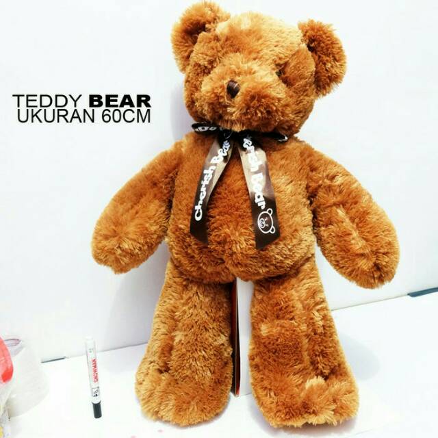 Boneka teddy bear brown pita bahan lembut 60cm