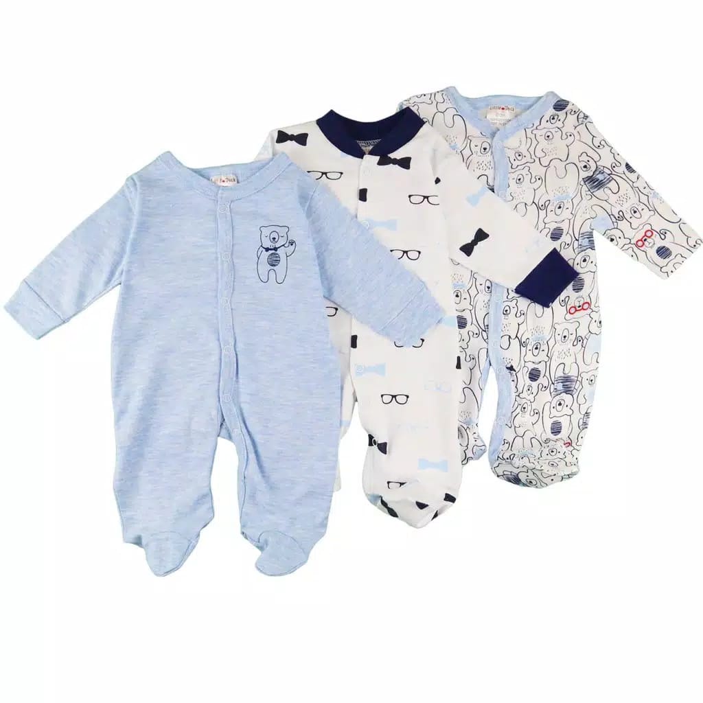 Sleepsuit Tutup Kaki 3 in 1 Bayi Perempuan Laki Laki / Romper Jumper Panjang Tutup Kaki Bayi Newborn