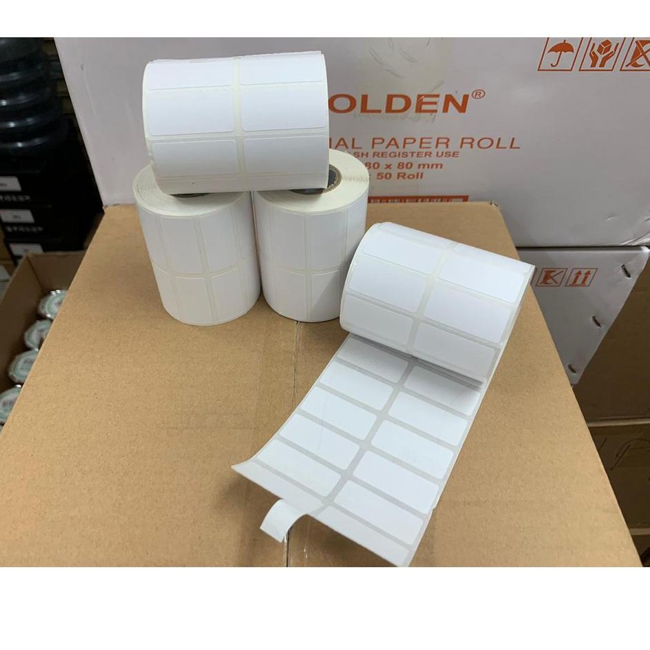 

Terlaris 70SZW LABEL THERMAL BARCODE 33 X 15 mm KERTAS STICKER LABEL THERMAL 33x15 mm 2 LINE - DIREC