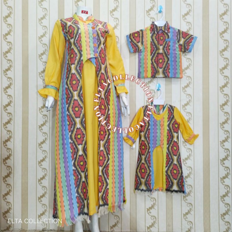 Gamis tenun couple keluarga