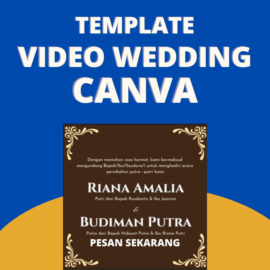 Jual Template Video Wedding Format CANVA Original Harga Murah Shopee