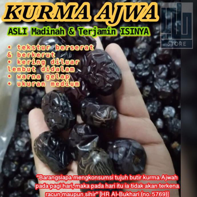 

Kurma Nabi Ajwa Ajwah Azwa Madinah 500Gr Murah Cibinong Bogor Mudikulo.Com1