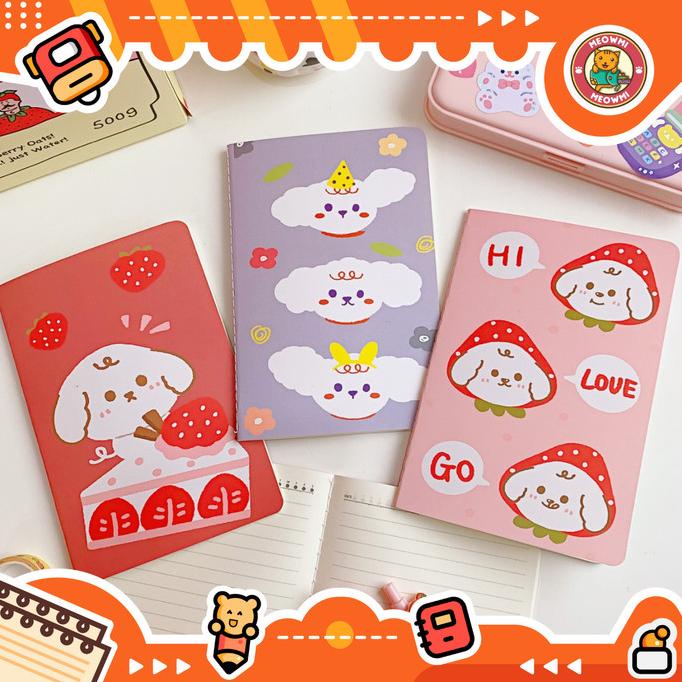 

\\\\\] Buku Tulis A5 Motif Poodle Buku Catatan Note Book Round Cut MB0100
