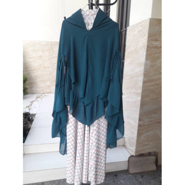 Preloved set gamis dan khimar syari| bukan prelove angelina zizara jasmine alila