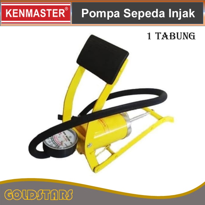 Pompa Sepeda Injak 1 Tabung Original Kenmaster Foot Pump Single Tube