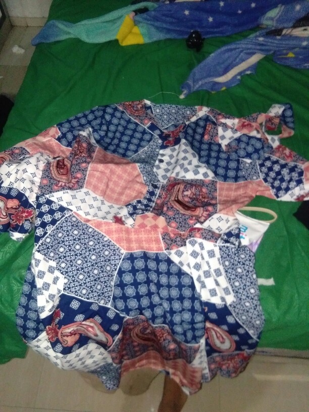 Bl - 9455 Tunik Batik Lengan Panjang Wanita