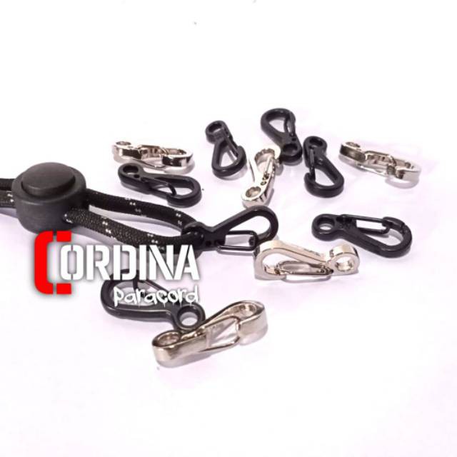 CARABINER MINI pengait tali paracord 4mm aksesoris gantungan kunci lanyard