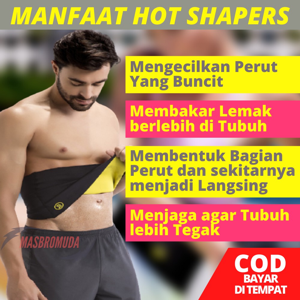 Korset Pengecil Perut Buncit Pelangsing Pria Pembakar Lemak Neotex Hot Shapers Ori Laki Laki