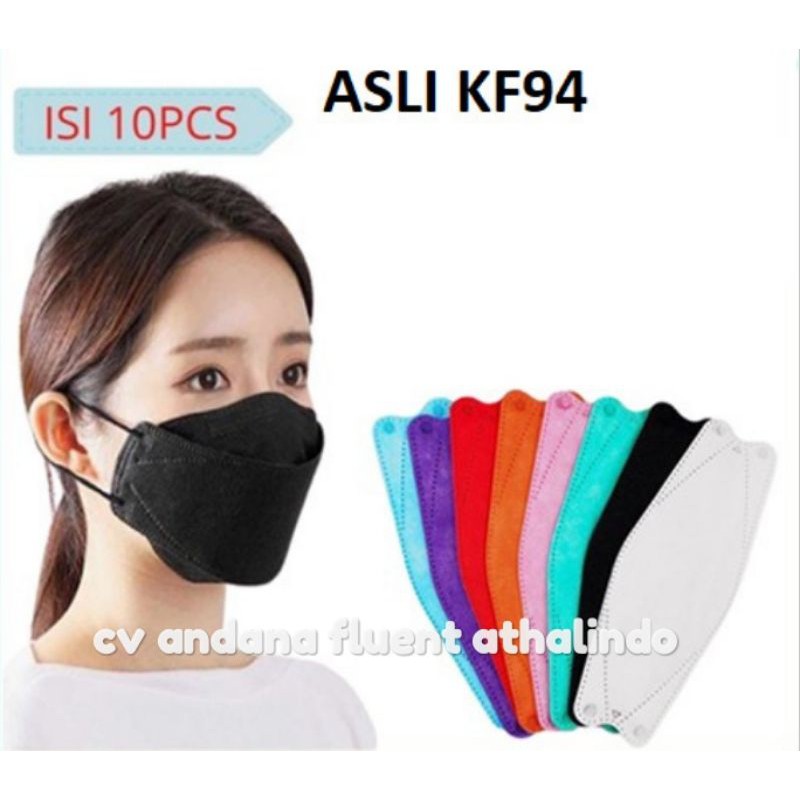 masker Korea kf94 isi 10 masker medis putih hitam dll masker kf94 isi 10