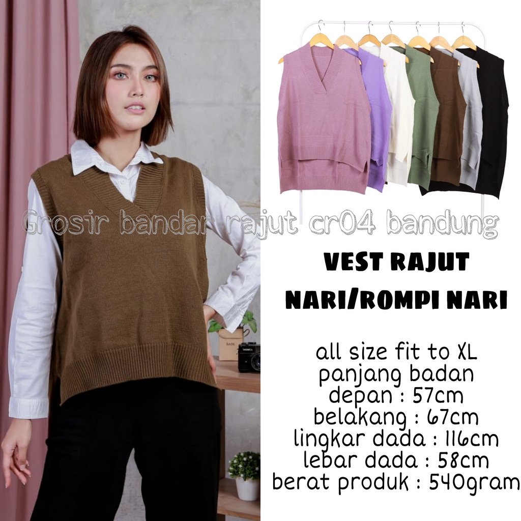 Vest Rajut Nari Rompi Nari Branded 5 Gate Shopee Indonesia