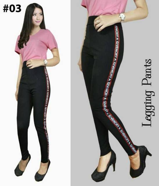 Megasari,Celana legging list samping