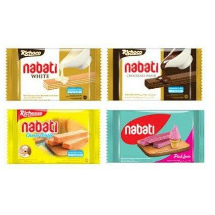 

[SALE] RICHEESE Wafer Nabati / Richoco White/ Pink Lava/ Sandwich Kelapa/ Black Cheese 50gr