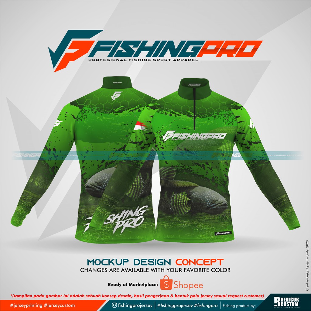 [ CUSTOM ] Jersey Mancing TOMAN GREEN Printing | Micro UV