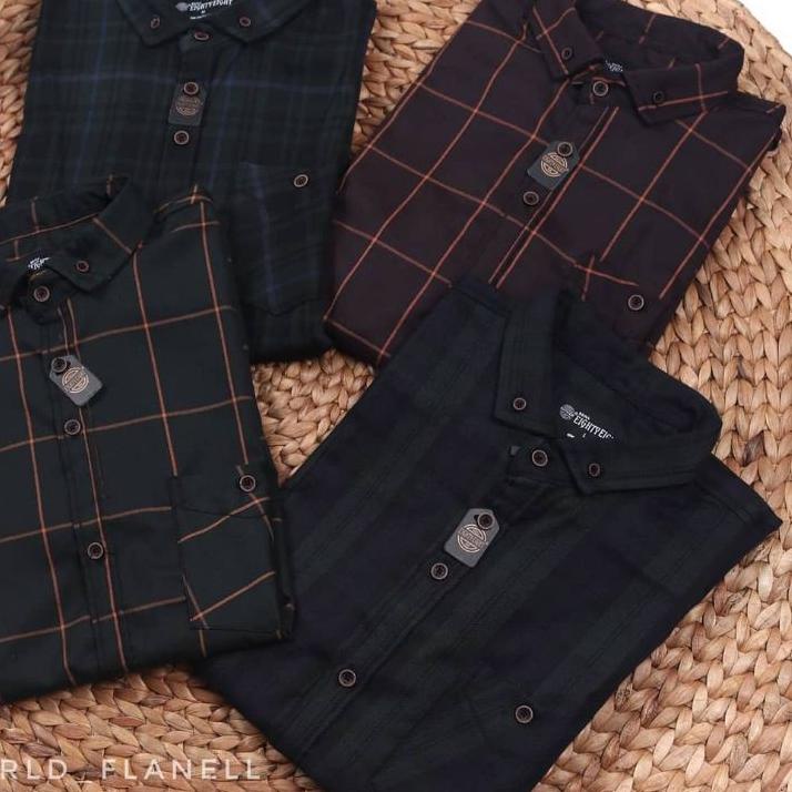 Recomended.. (BISA COD)Ghazland Kemeja Flanel Terlaris Lengan Panjang Pria Wanita Hem Premium Qualit
