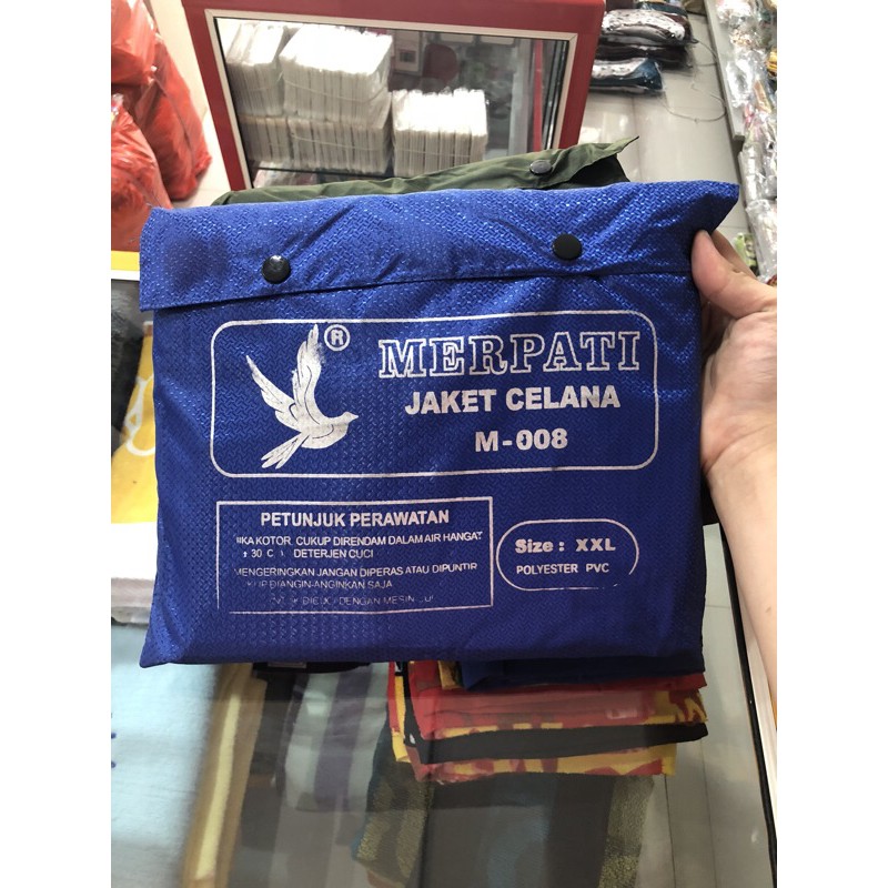 Jas Hujan Merpati Setelan Jaket Celana Merapati M-008 SIZE BESAR JUMBO BAHAN NYLON POLYSTER