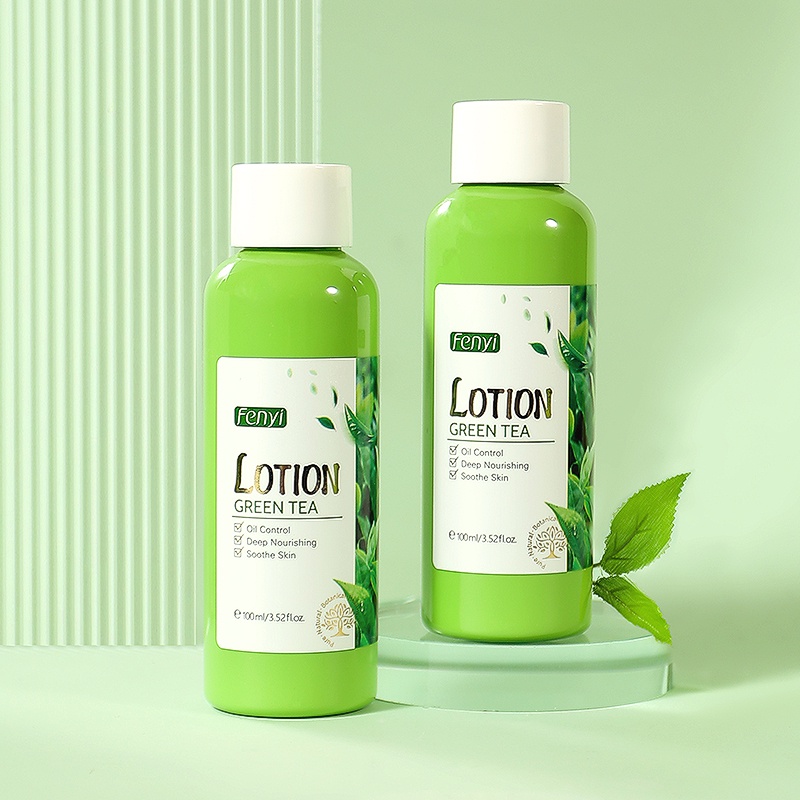 Fenyi Green Tea Toner Wajah Krim Kontrol Minyak Mengencangkan Pori-pori Pelembab Meratakan Warna Kulit 4 pcs