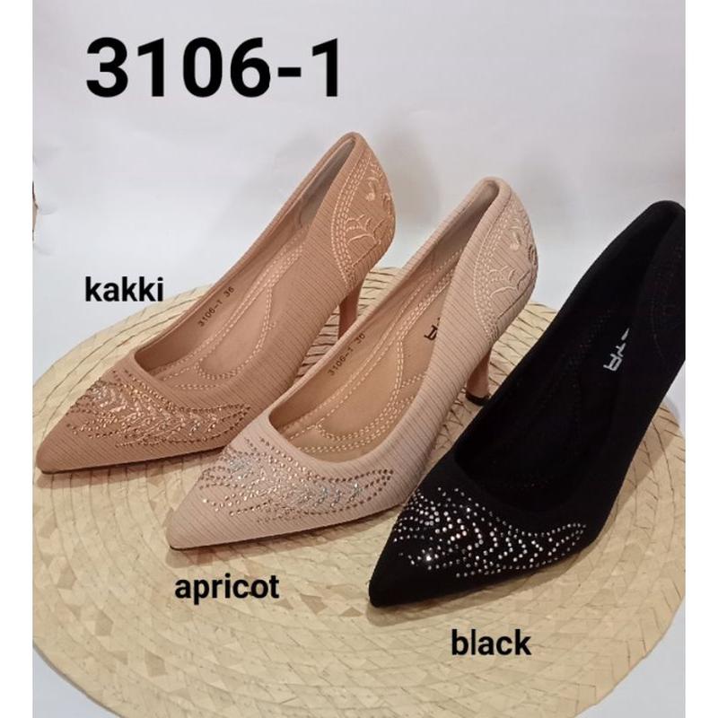 [Kode Barang 6344Y] Jakarta - Heels Wanita Model Ter Baru Heels Slop Hak Tahu Tinggi 5 Cm Heels Wed 