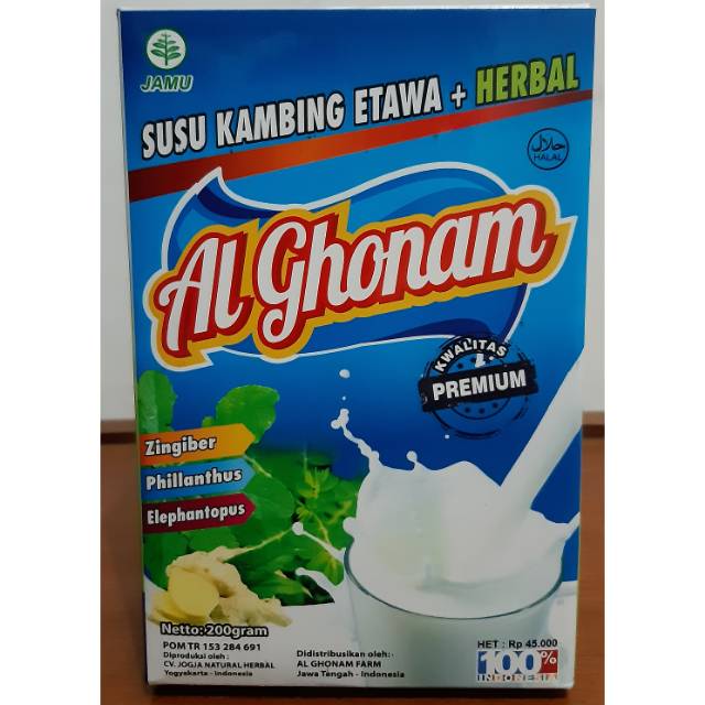 

Susu Kambing Etawa Plus Herbal Al-Ghonam