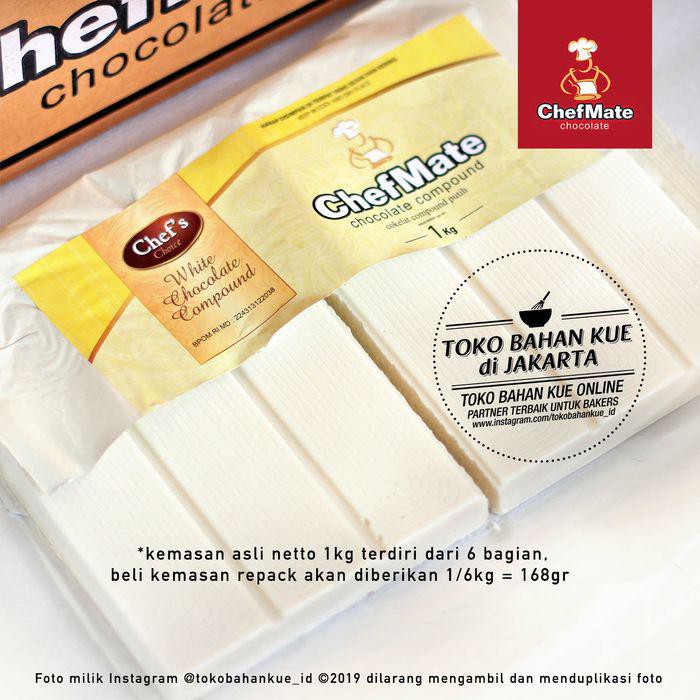 

PROMO - CHEFMATE - WHITE CHOCOLATE COMPOUND 1KG COKELAT PUTIH COKLAT BAKING