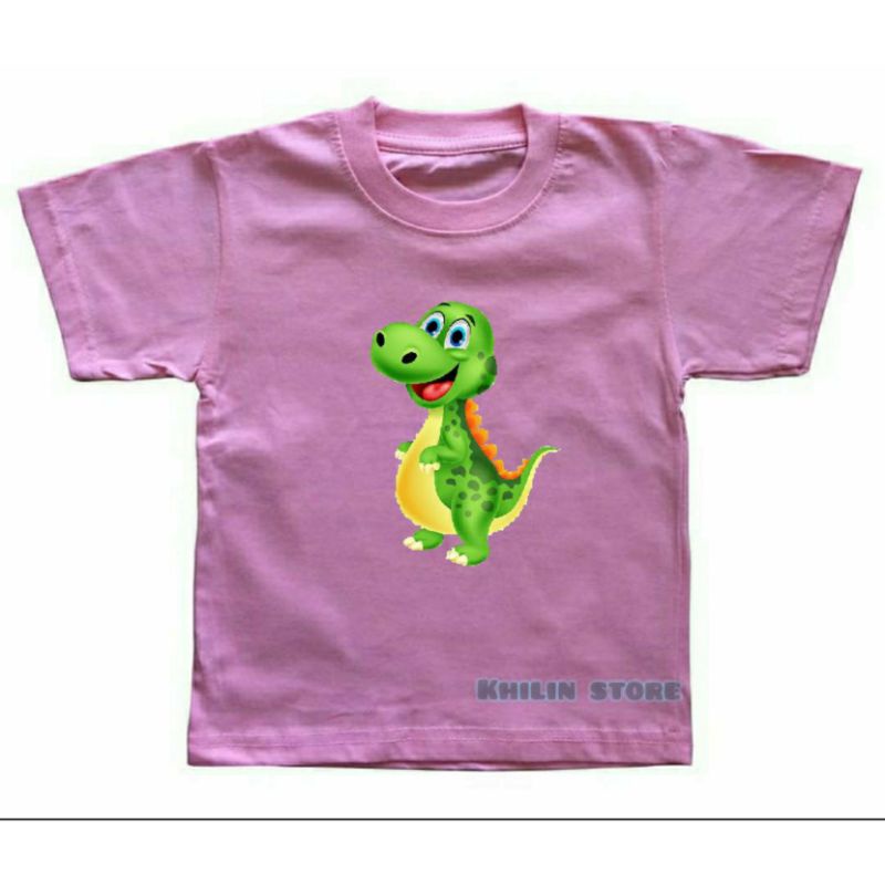 Kaos Dino1 anak usia 2-10th cwe cwo distro baju anak cwe cwo katun premium Kaos anak anak lengan pendek cwe cwo