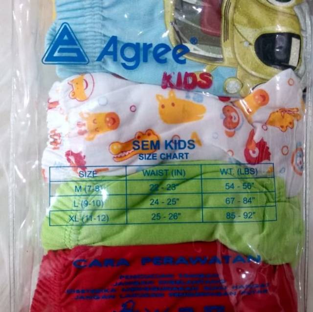 6pcs CELANA DALAM AGREE KIDS 001 / TAFT KIDS / CELANA DALAM ANAK COWOK / CELANA AGREE ANAK / CD ANAK COWOK