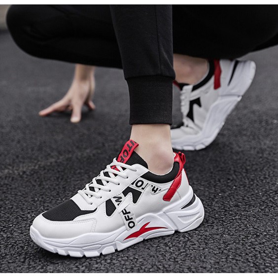 TBIG [COD] Sepatu Sneakers Pria OFF MEN Import Fashion Sepatu Sekolah Kuliah Sepatu Murah