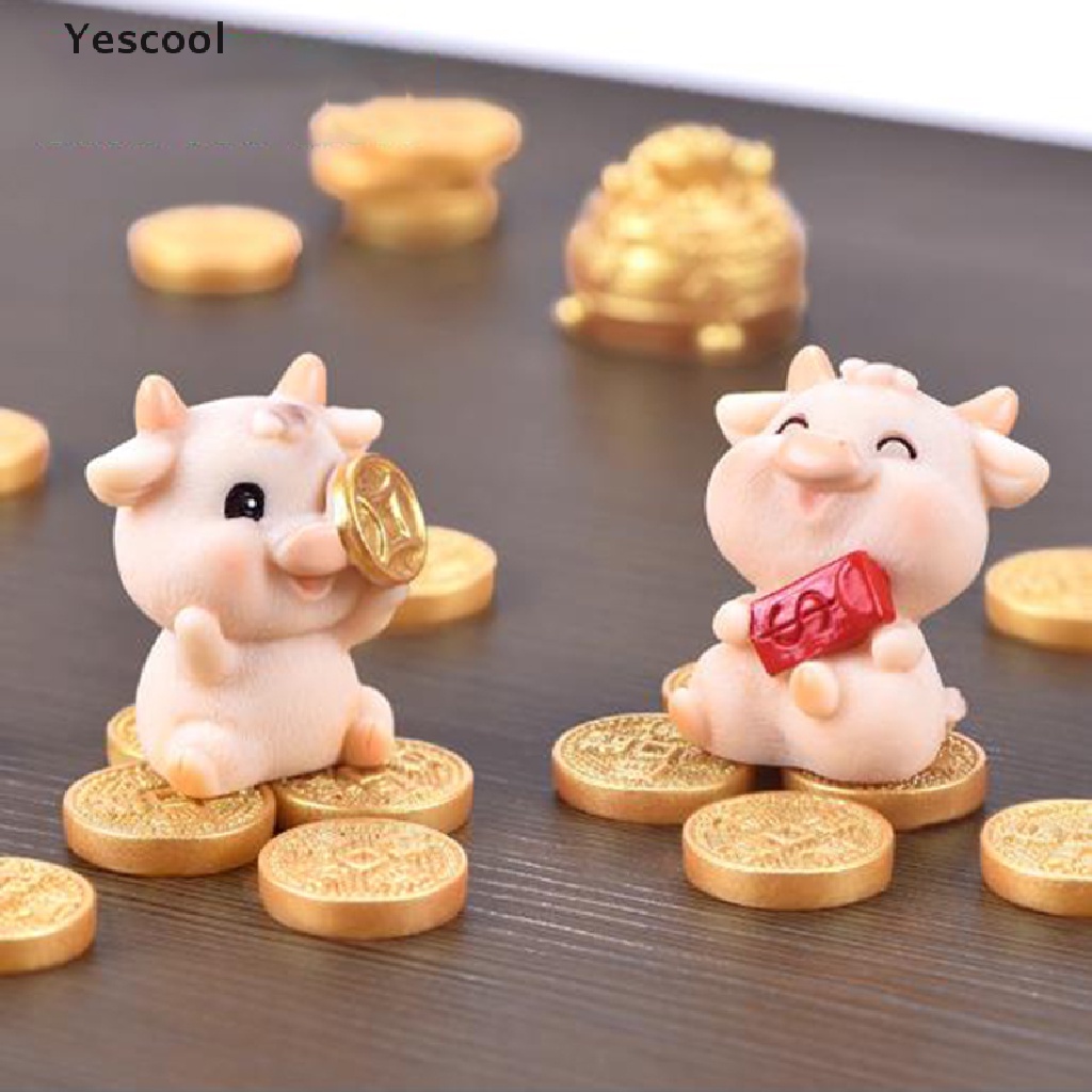 Yescool Miniatur Sapi Untuk Dekorasi Taman Minifairy Gardenrumahkerajinan DIY