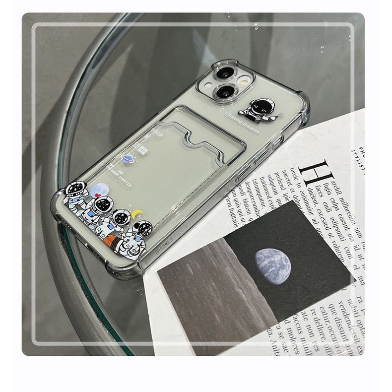 [TPC] Wallet Case PLANET Card Holder Phone Case IPHONE 6 6S 7 8 PLUS X XS MAX XR 11 12 13 MINI PRO MAX IP026