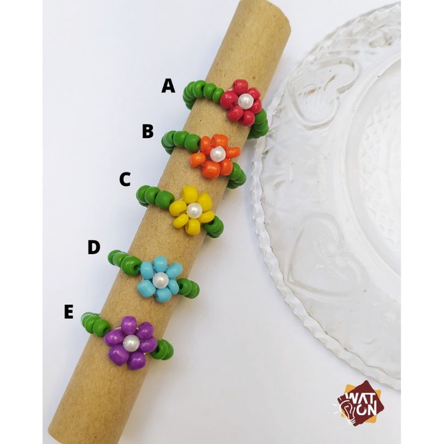 AURORA BEADS RING/FLOWER BEADS/FLOWER RING BEADS/BEADS/CINCIN MANIK/CINCIN IDOL