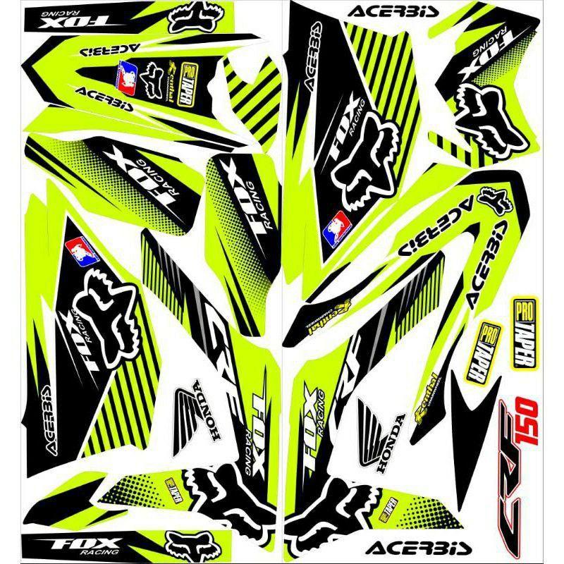 Decal motocross honda CRF 150 variasi striping stiker honda CRF 150