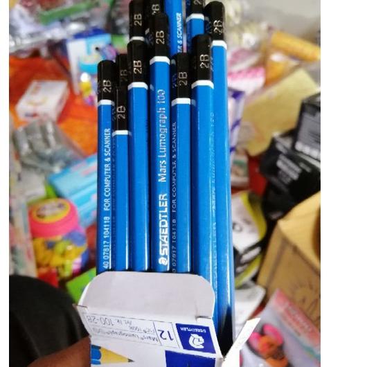 

⚡erbu Kejutan pensil 2B staedler mars Lumograph 1lusin produck terbaik