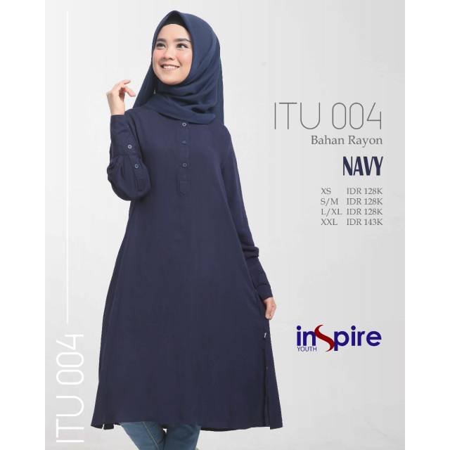 Atasan inspire ITU 004 /tunik wanita /tunik polos /tunik dewasa /baju atasan dewasa