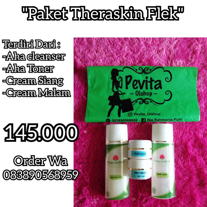 Paket Theraskin  Flek glowing/ cream theraskin
