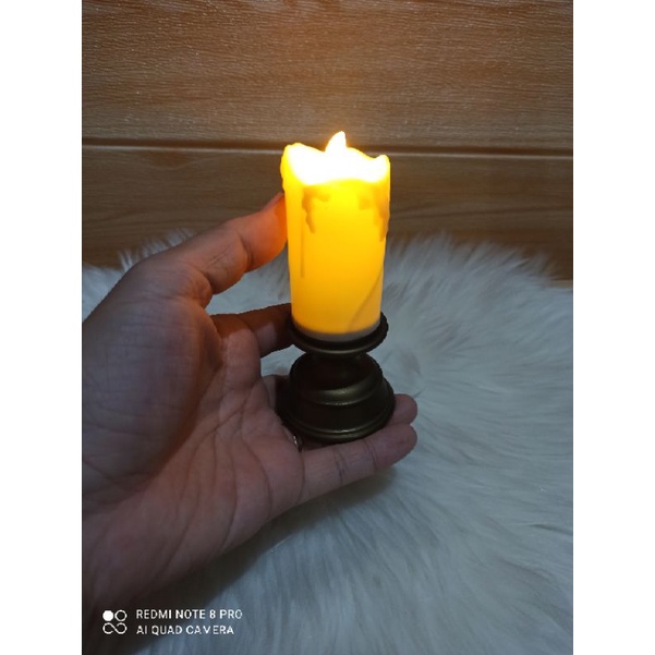 pajangan kaki lilin lampu meleleh