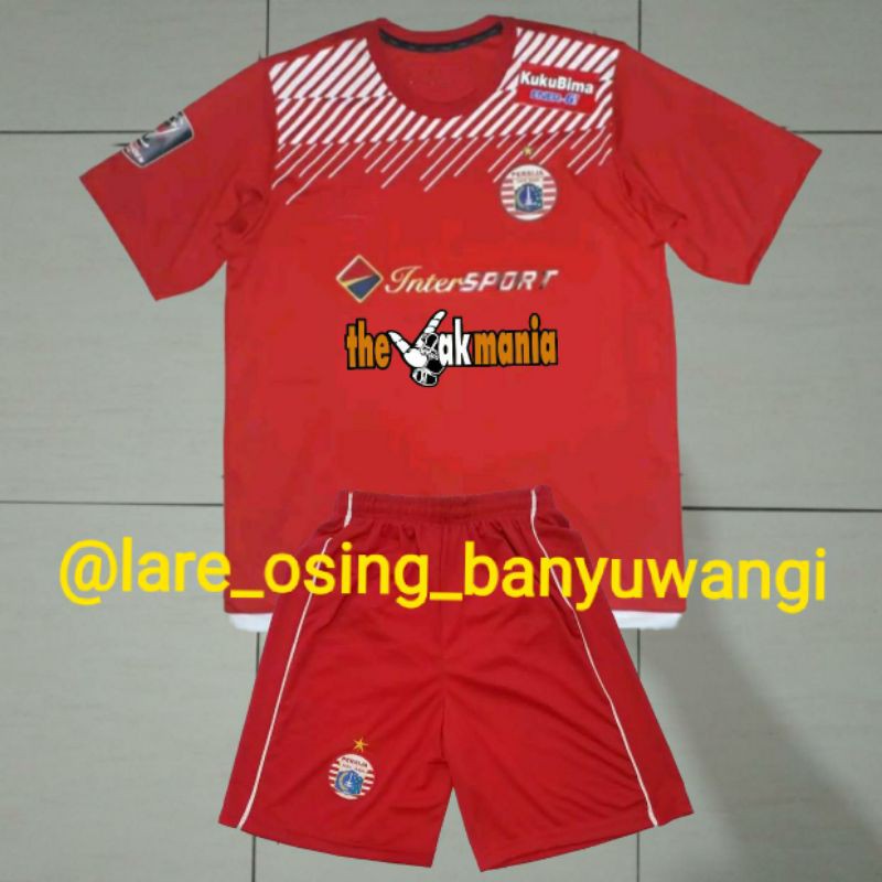 SETELAN DEWASA PERSIJA 2018 JUARA PIALA PRESIDEN HOME MERAH JERSEY CELANA PRINTING