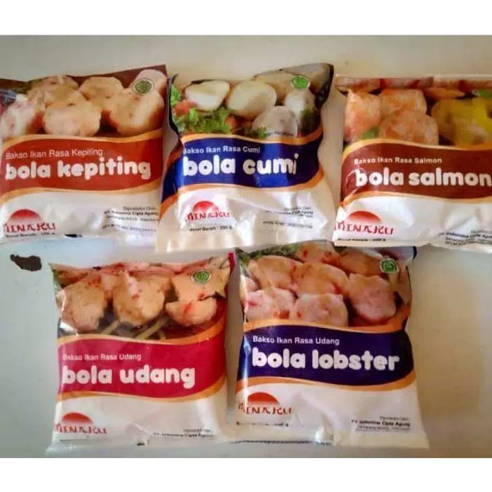 

Bola Bakso Ikan Seafood Merk Minaku 200gr Murah Surabaya