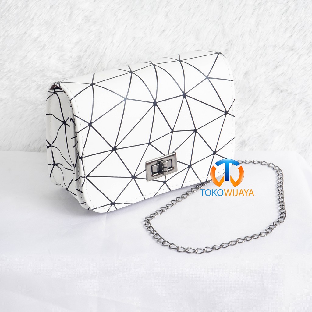 Tas Selempang Wanita Kotak Pentagram | Tas Pentagon