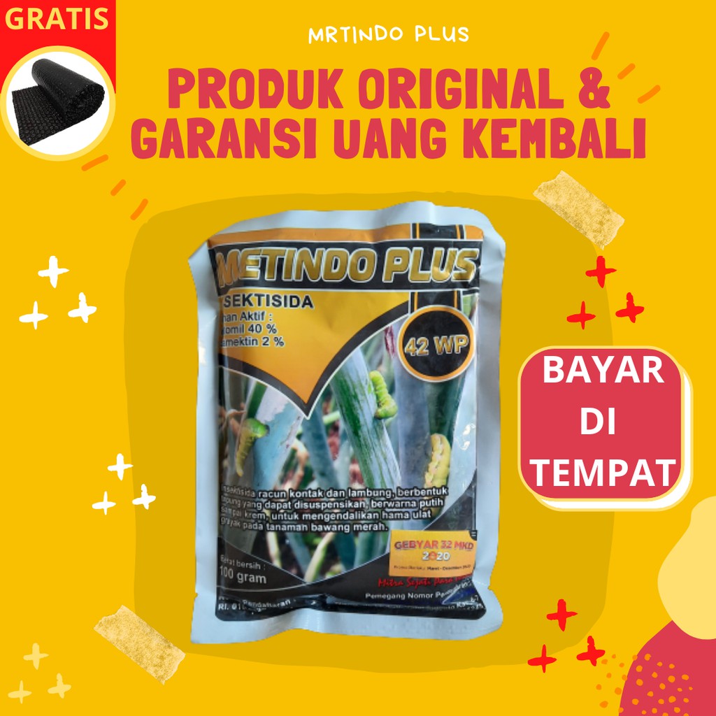Insektisida Pembasmi Ulat Grayak Kupu Putih Walang Sangit METINDO PLUS 42 WP