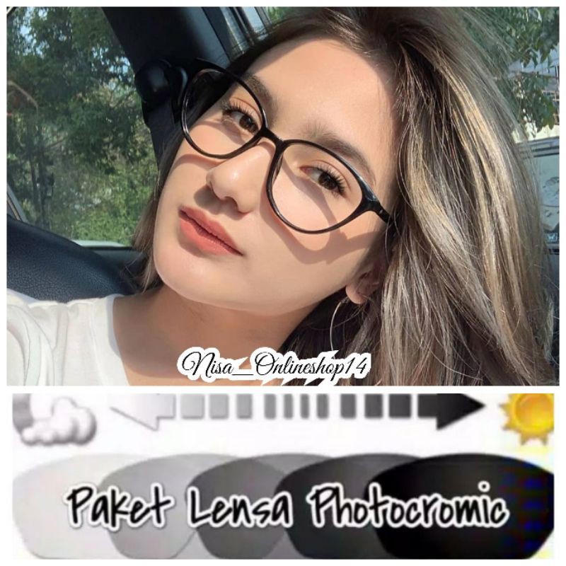 ( Bisa Cod ) Lensa Potocromic | Kacamata minus Potocromic | Kacamata wanita
