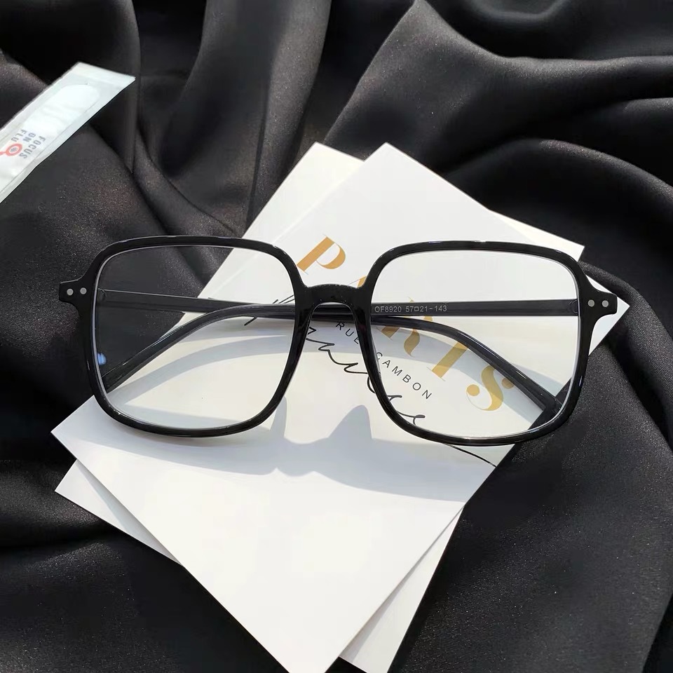 Korean Ig Black Transparent Glasses Non-degree Radiation Protection Student Round Face Trendy