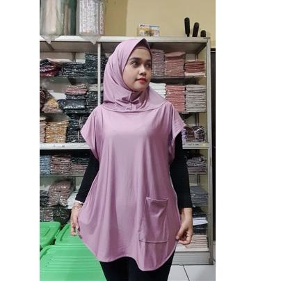 Hijab Rompi Sport Jilbab Kerudung Olahraga Joging Senam Bersepedah