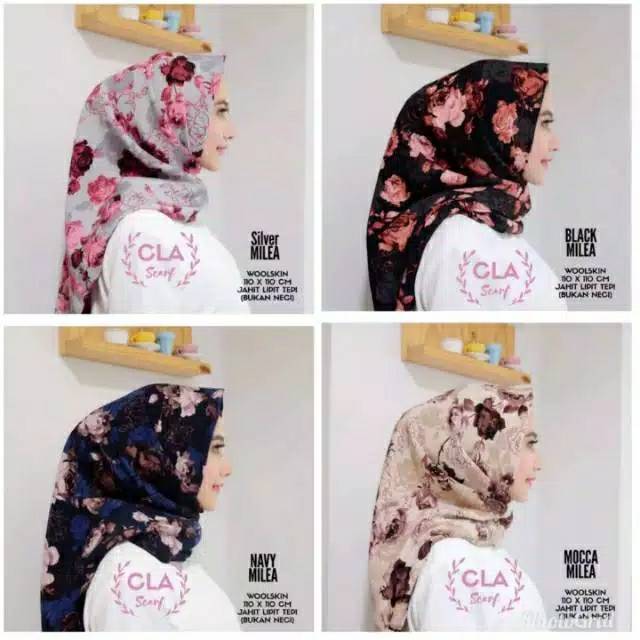 SOLO HIJAB GROSIR MOTIF MILEA JILBAB SEGIEMPAT MOTIF