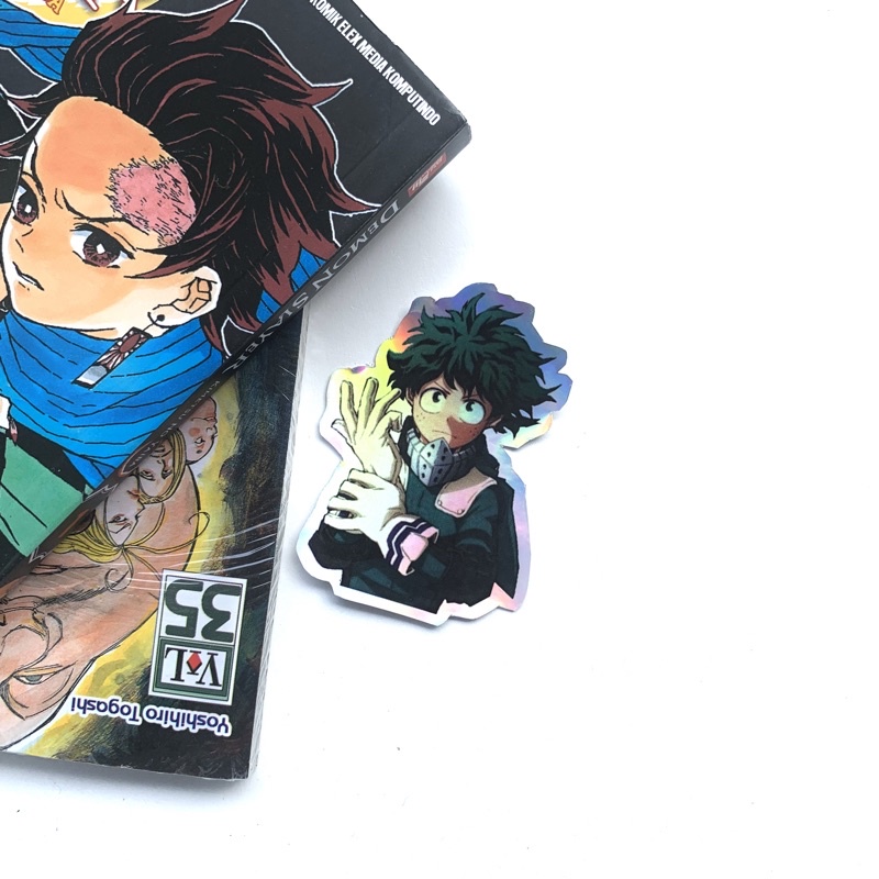 

Sticker Anime hologram Deku Bokuno Hero Academya
