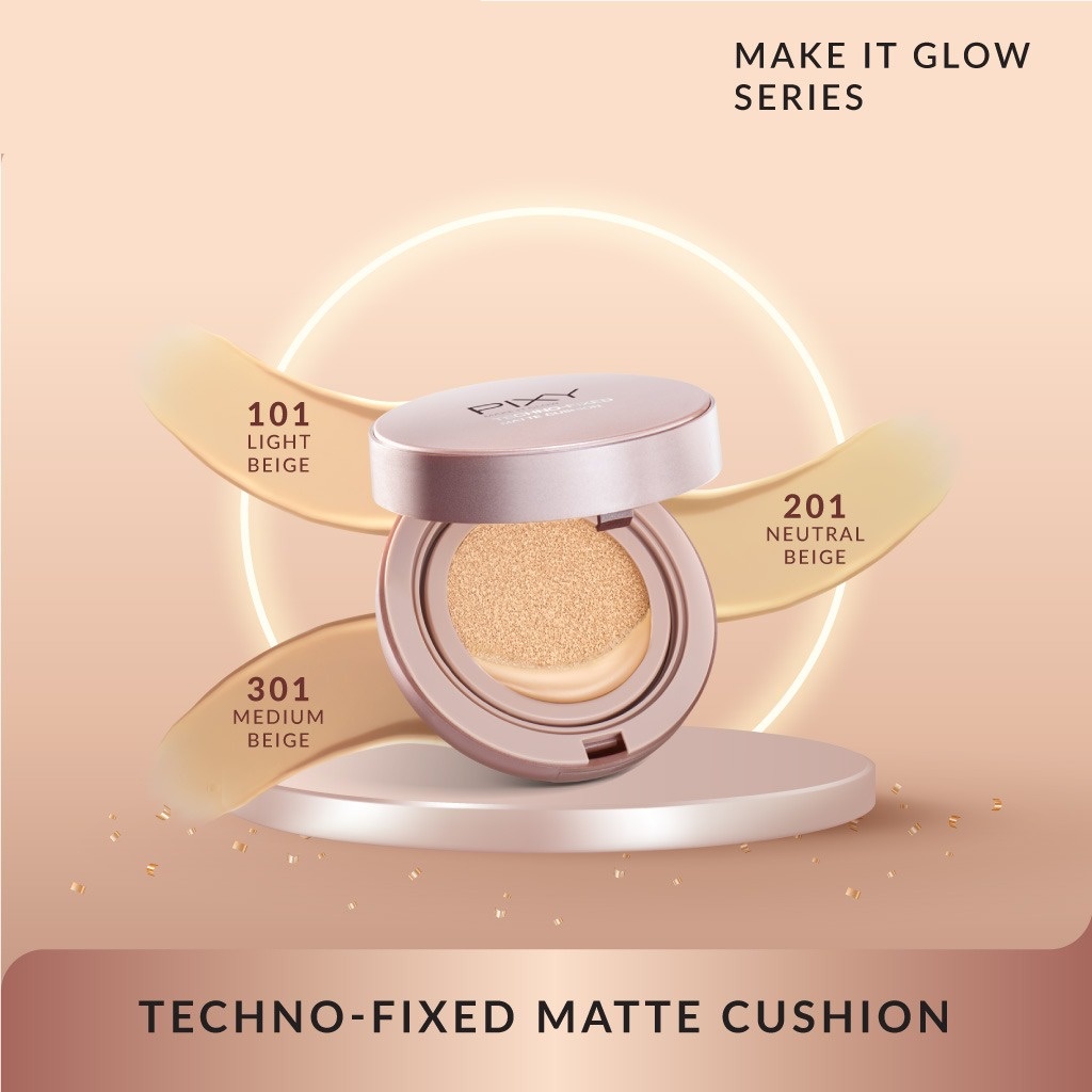 Pixy Make It Glow Techno Fixed Matte Cushion | Foundation Cair BY AILIN