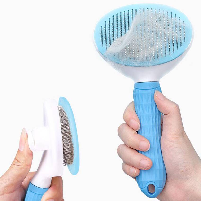 Sisir grooming Otomatis Bahan stainless steel Anti Slip Untuk Anjing / Kucing